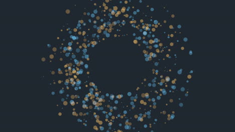 Circular-pattern-of-blue-and-gold-dots-on-dark-background