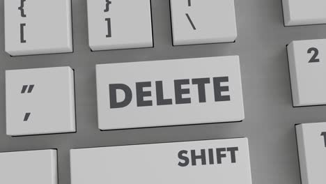 apriete el botón de eliminación en el teclado