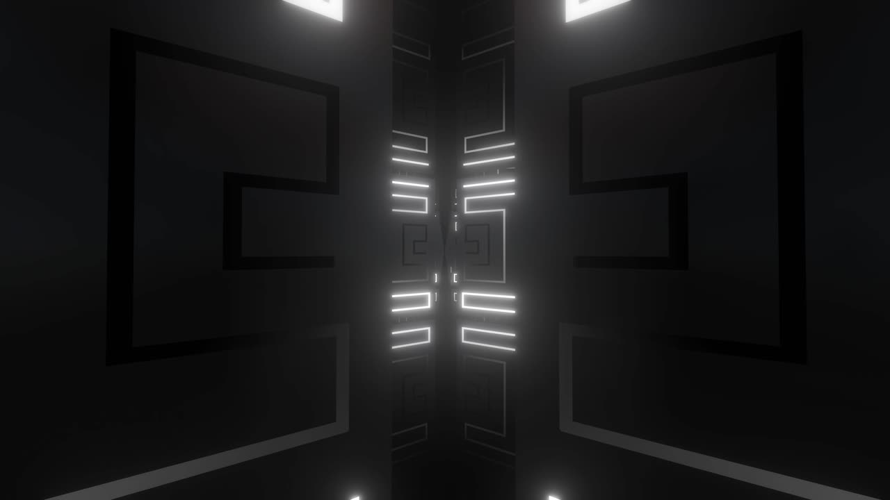 Neon Geometric Corridor