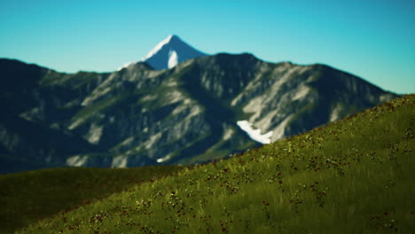 panoramic view of alpine mountain landscape in the alps