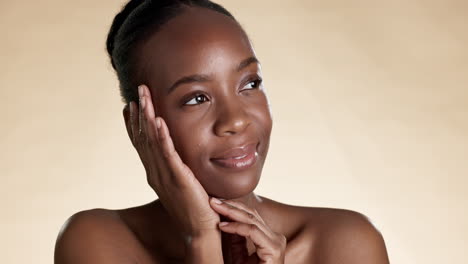 Face,-black-woman-and-skincare-for-beauty