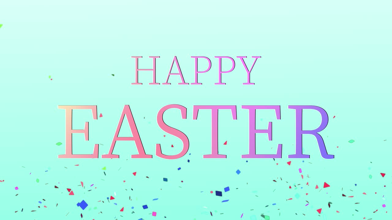 행복한 부활절 이벤트 텍스트 애니메이션 모션 그래픽