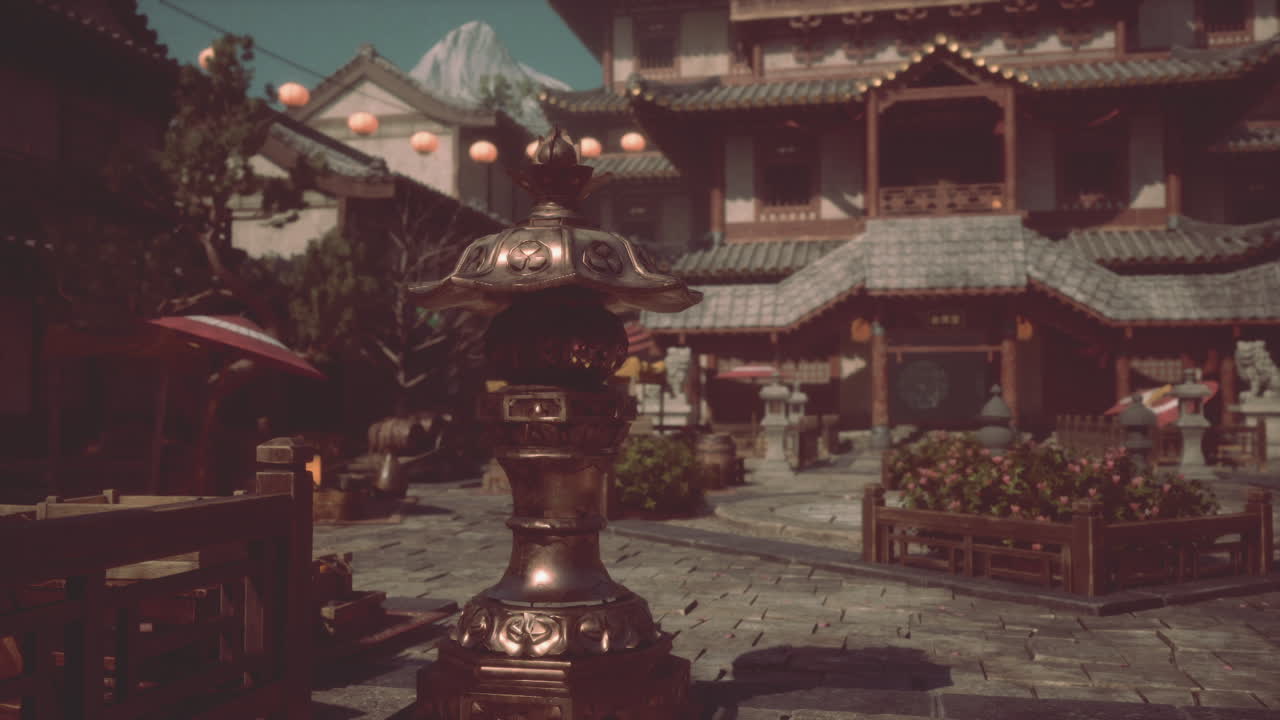 아름답고 평화로운 중국 도시 광장