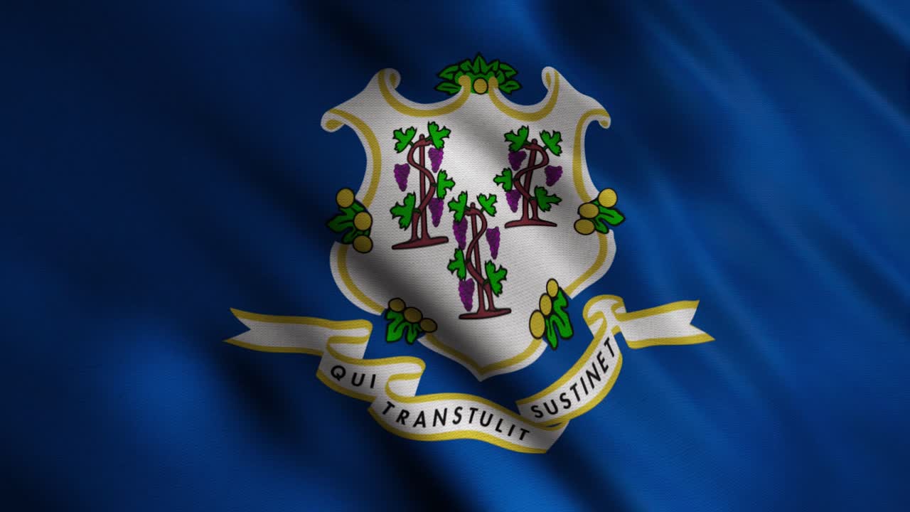 Bandiera sventolante del Connecticut