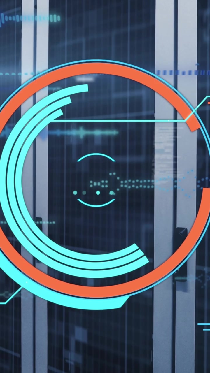 Animation of scope scanning with data processing over server room