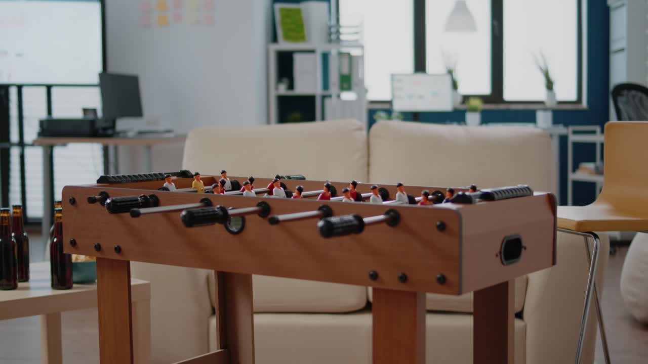 Empty office prepared for drinks and fun activity after hours