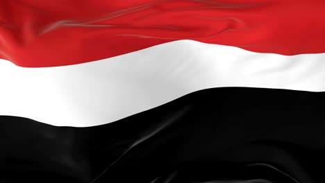 waving  looped flag as  background yemen