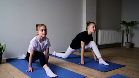 people practising yoga