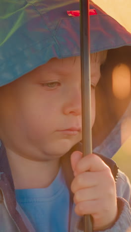 雨の音が聞こえると男の子の不安が増し悲しい子供は川岸で傘の下で一人で立っています雨は悩んだ心の重さを加えています... 続きを読む →