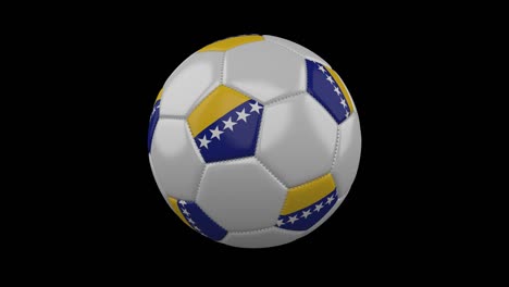 soccer ball with flag bosnia and herzegovina, alpha loop