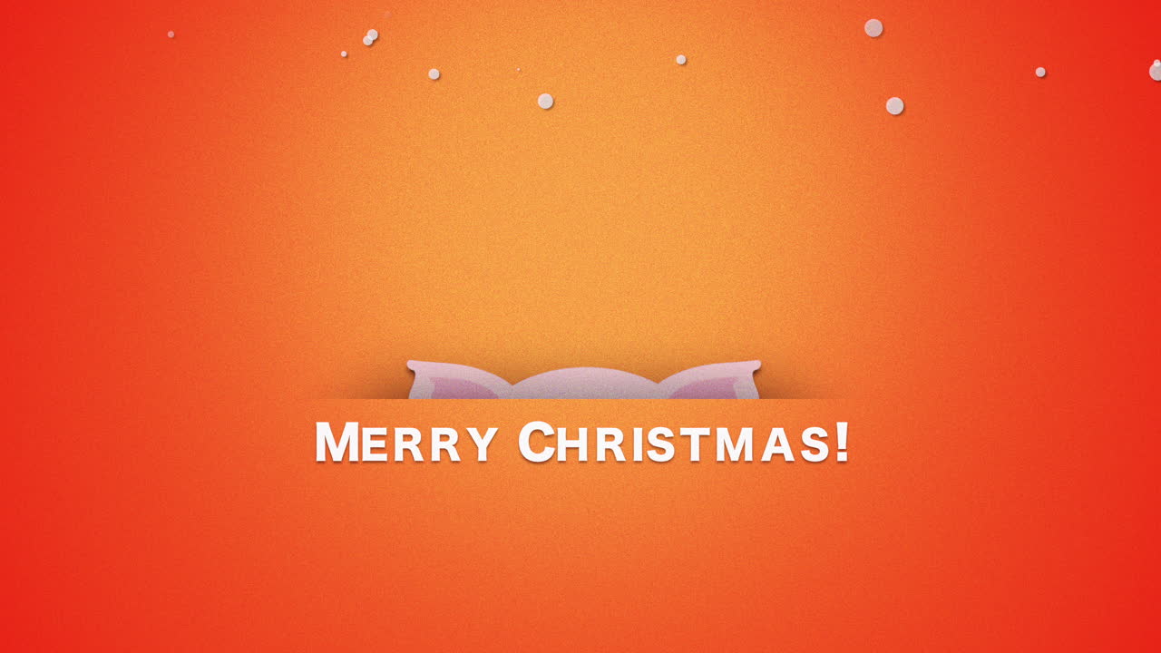 메리 크리스마스 텍스트와 재미있는 돼지