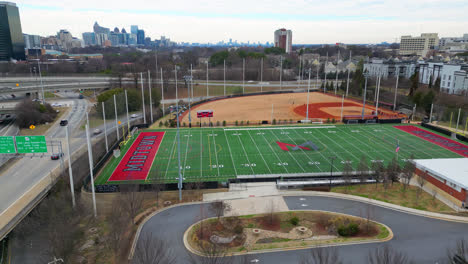 Aerial-view-of-Walden-Athletic-Complex-sports-club,-Atlanta,-Georgia,-United-States-of-America