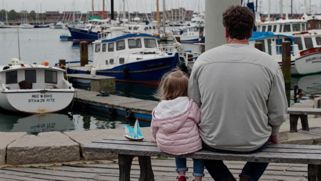 Father and Daughter at the Waterfront