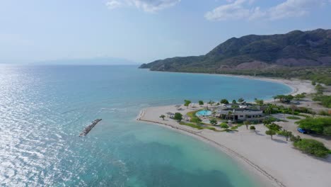 panoramic view of puntarena white beach and casa club resort