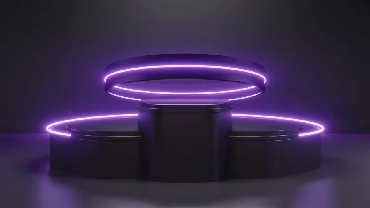 Neon Lit Podium