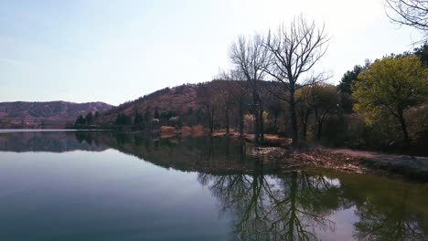 Aerial-above-Lake-Mladost-in-Macedonia-1