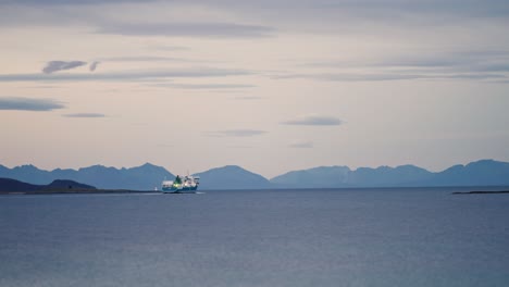 A-cargo-ship-passing-in-the-fjord