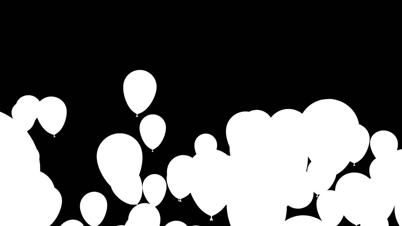 다채로운 풍선을 날리는 알파 채널의 전환