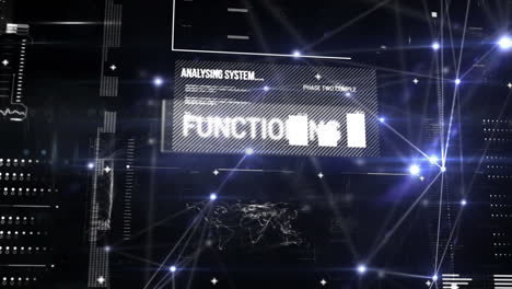 interfaz futurista con líneas asimétricas