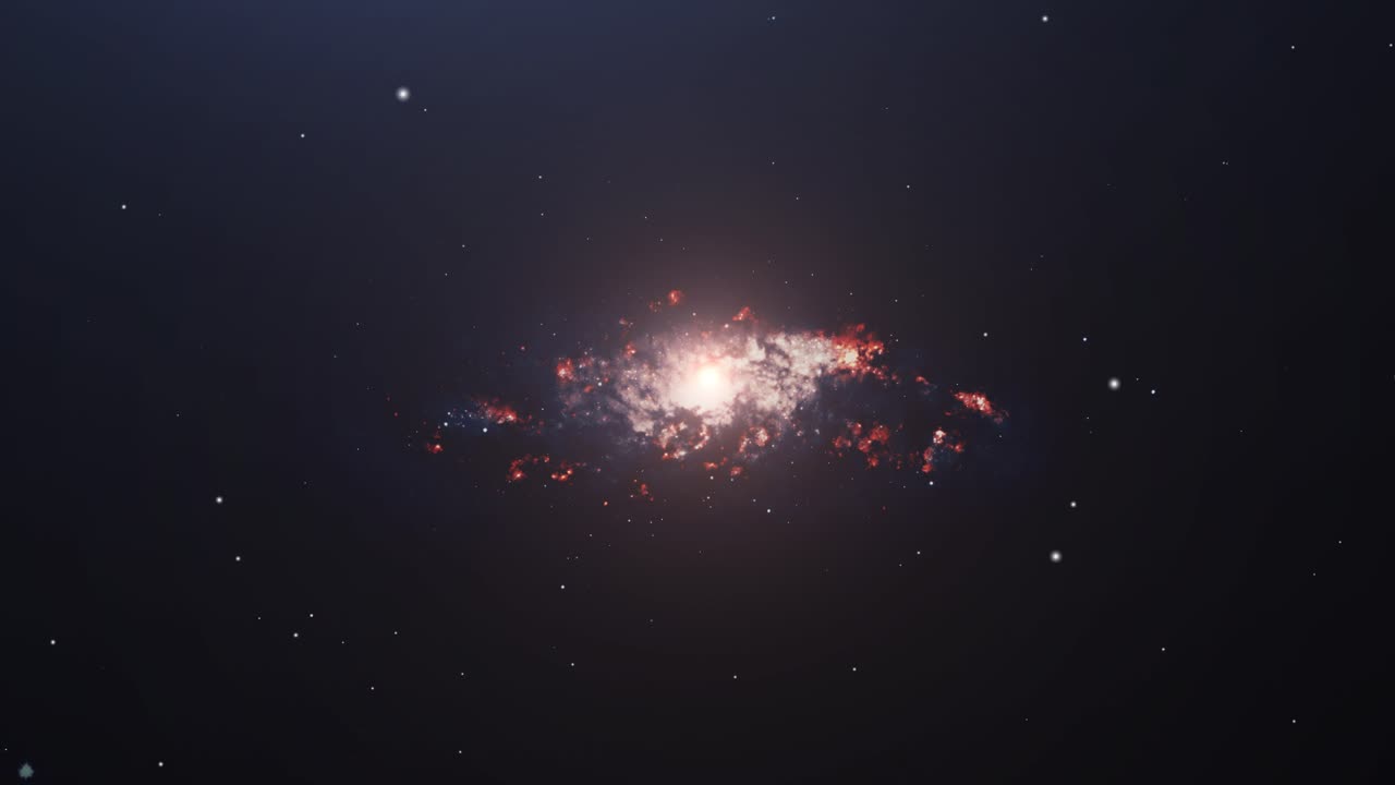 una galaxia que brilla en el universo