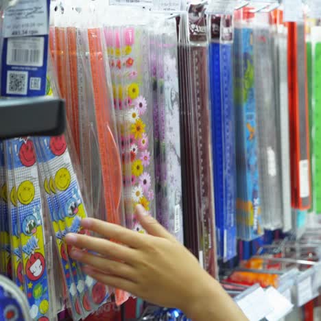 vinnitsa, ukraine - august 20, 2018: back to school. purchase of stationery