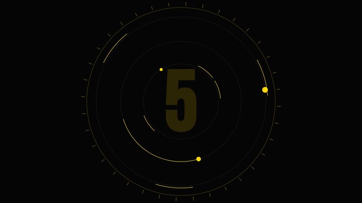 Timer Hitung Mundur Digital dengan Elemen Melingkar Berputar
