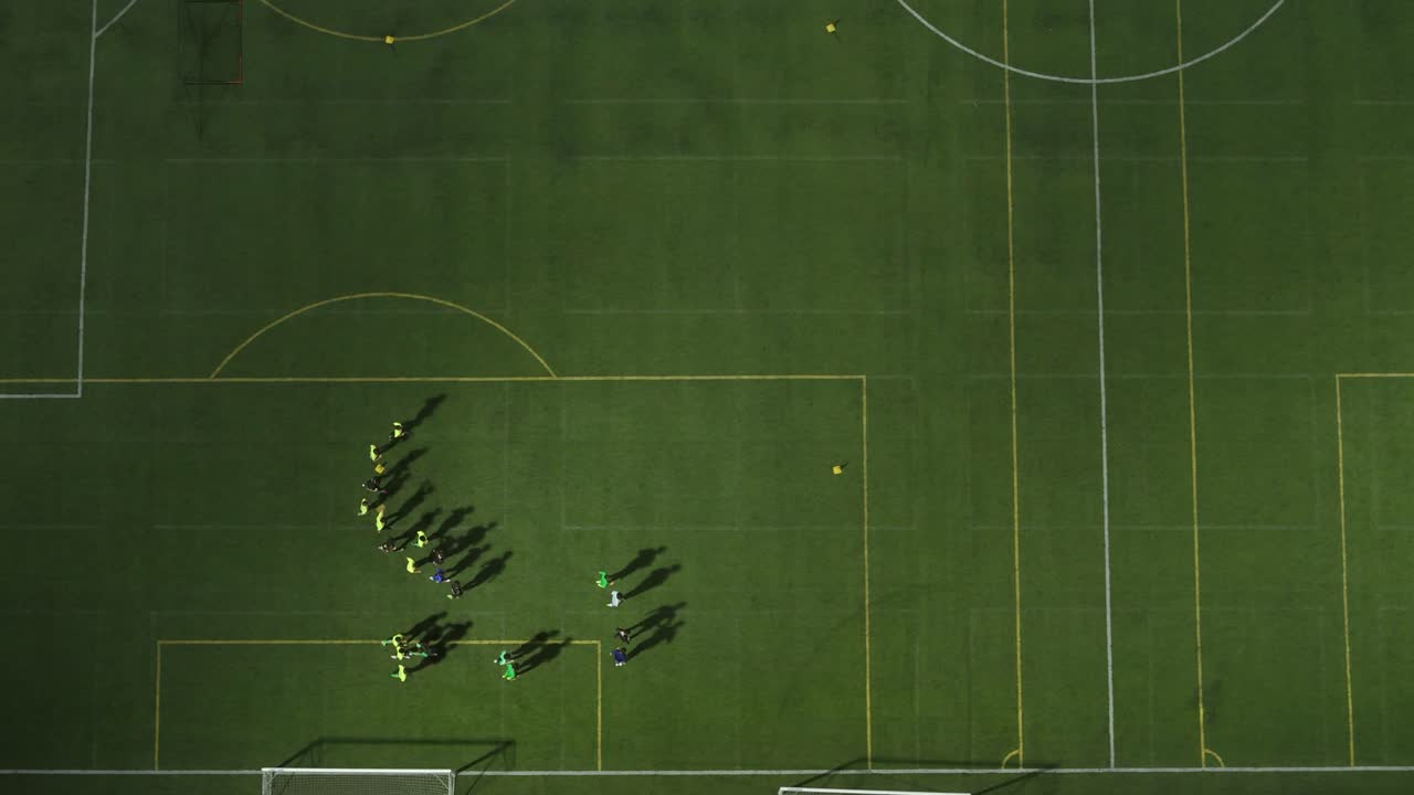 Pelatihan sepak bola di malam hari di stadion
