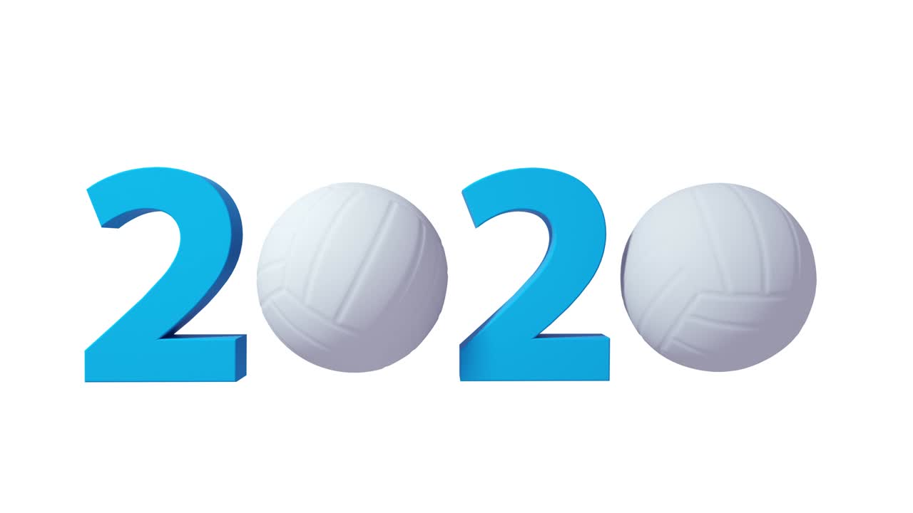 화이트 배경에 볼리볼 2020 디자인 배경