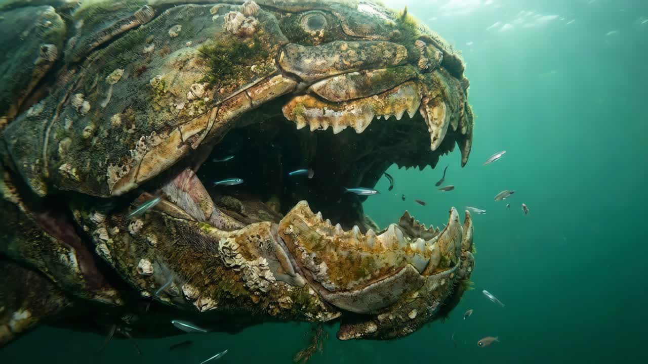 水中の怪物魚