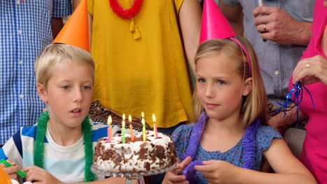 extended family celebrating birthday together