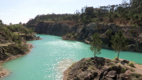 lagoon in mallorca, with its greenish waters, an heavenly setting