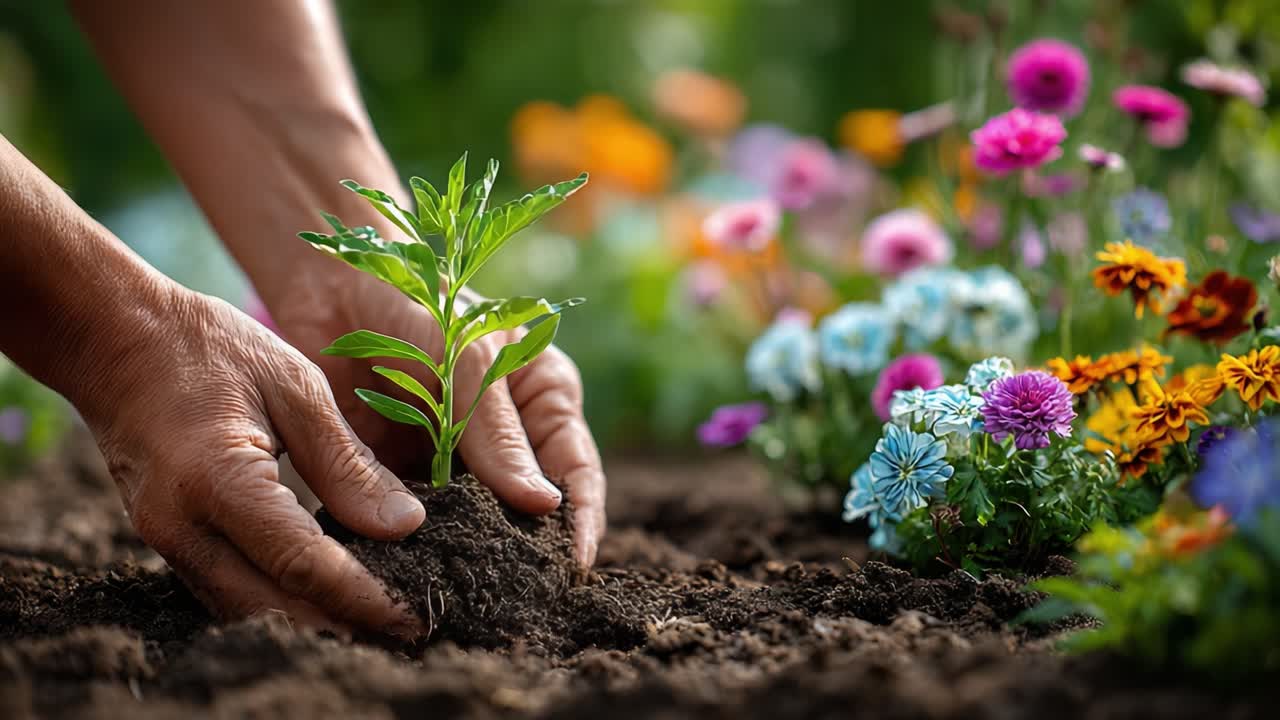 Växtresan: En utforskning av att plantera och vårda flora i en levande blomsterträdgård, som belyser hållbara trädgårdstekniker och naturlig skönhet.