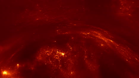 deep red giant wormhole curves the space around it