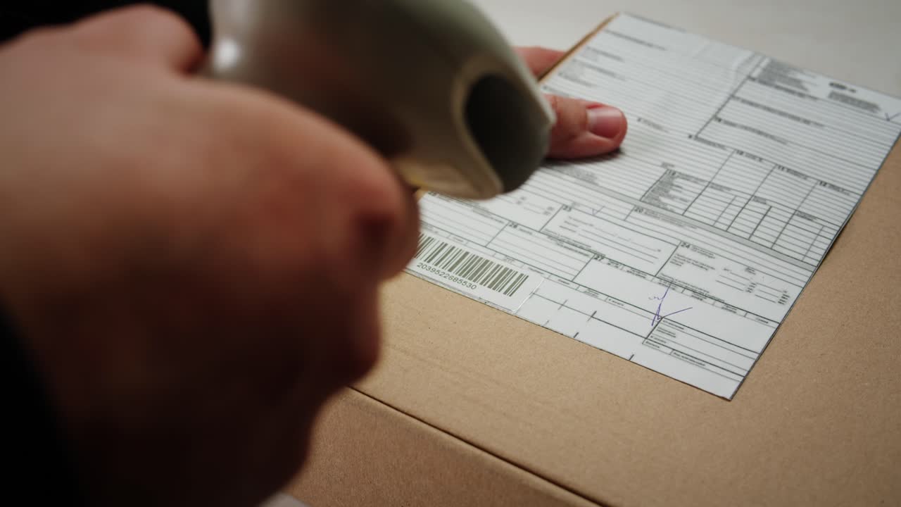 Scan qr code barcode payment buy electronic payment scan animation, postal post delivery service, tickets for events.