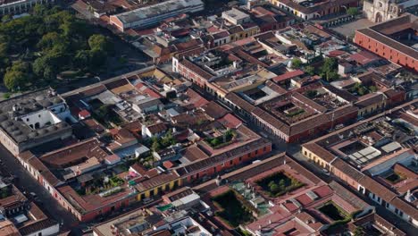 panoramic aerial view of the city of antigua, guatemala