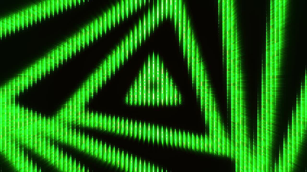 Abstract Green Triangles Visual