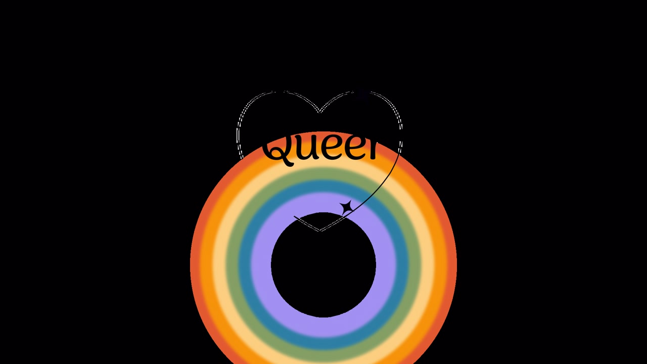 Elementi retrò animati dell'Orgoglio LGBTQ su canale alfa