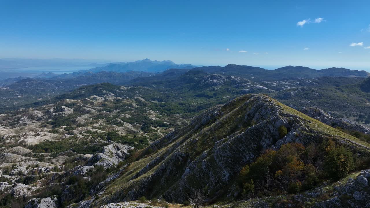 Lovcen mountain National Park landscape, Panoramic view, Drone shot
