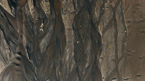 top view of water marks on sandy beach in costa rica