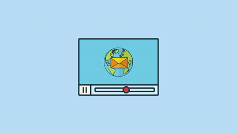 email marketing technology with template and planet