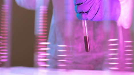 blood sample dripped into pipette tube for dna analysis on patient testing for coronavirus possible infection