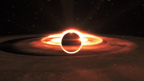 Black-Hole-and-Disk-of-Glowing-Plasma-in-Space