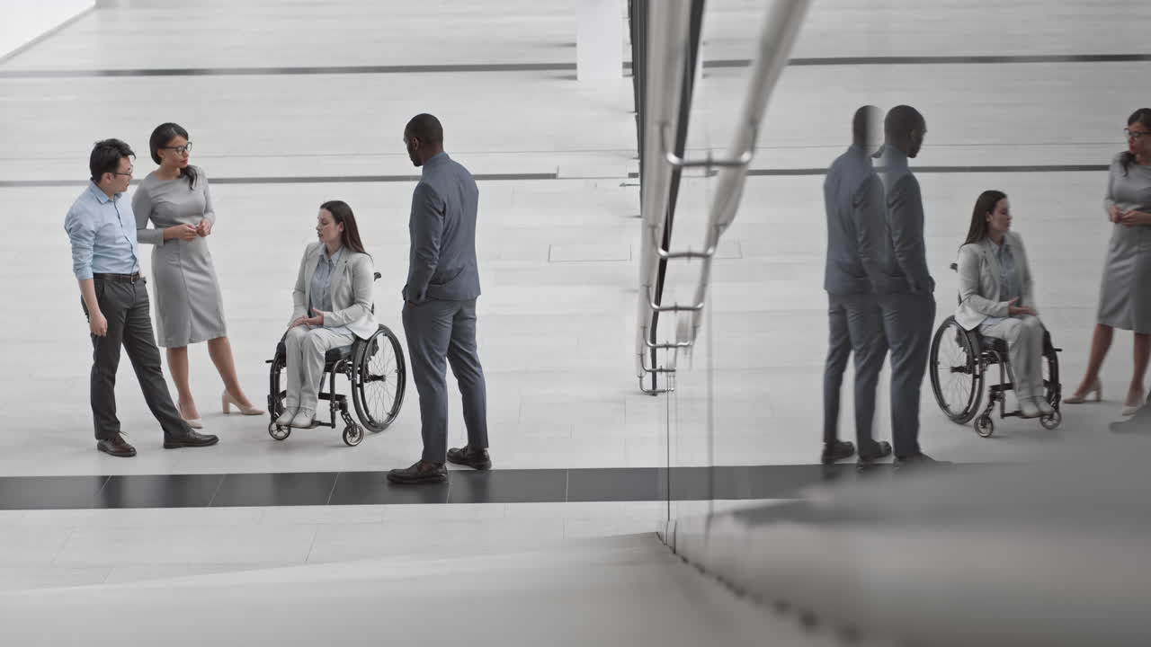 Four Diverse Colleagues Communicating