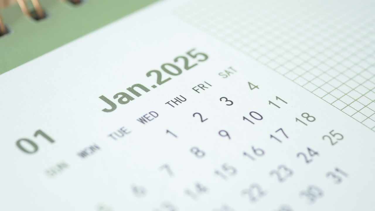 Calendario de enero de 2025