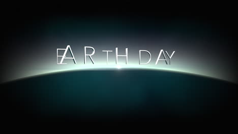 Earth-Day-with-planet-and-flash-light-of-star-in-dark-galaxy