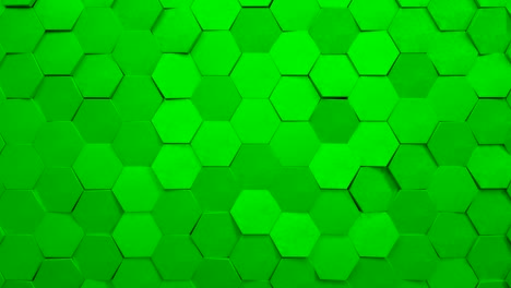 green abstract hexagonal background loopable 4k