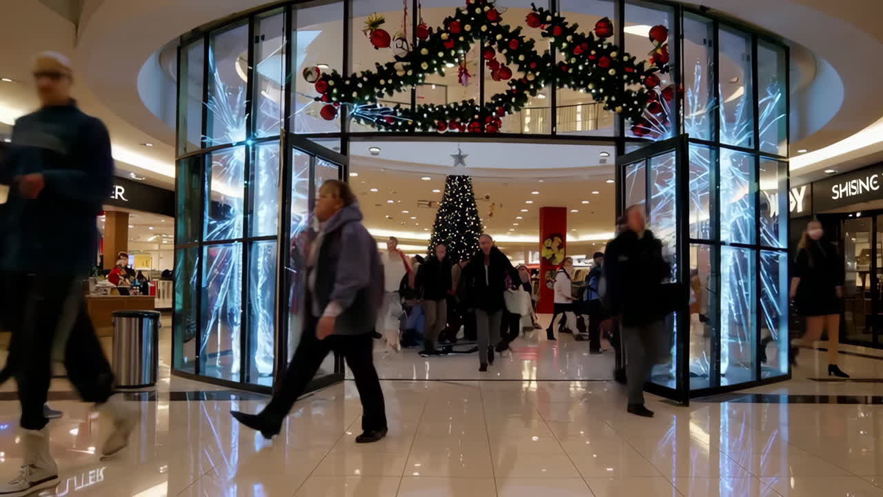 크리스마스 장식 쇼핑몰