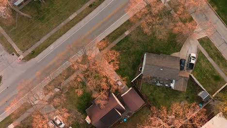 Street-view-from-high-aerial-around-sun-set