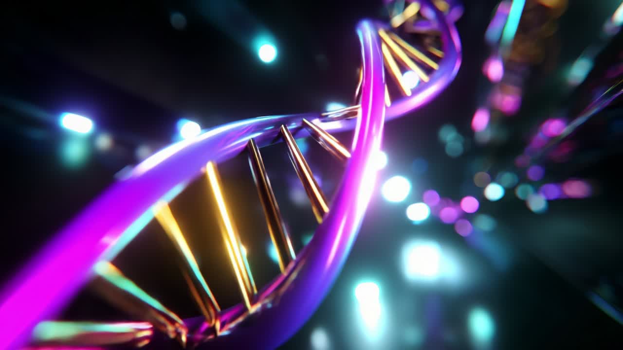 A Captivating Journey Through the Helix Structure of DNA, Showcasing the Intricate Design and Vibrant Colors that Illuminate the Genetic Blueprint of Life in Stunning Detail and Depth