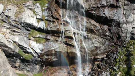 aerial views of waterfalls in aosta valley